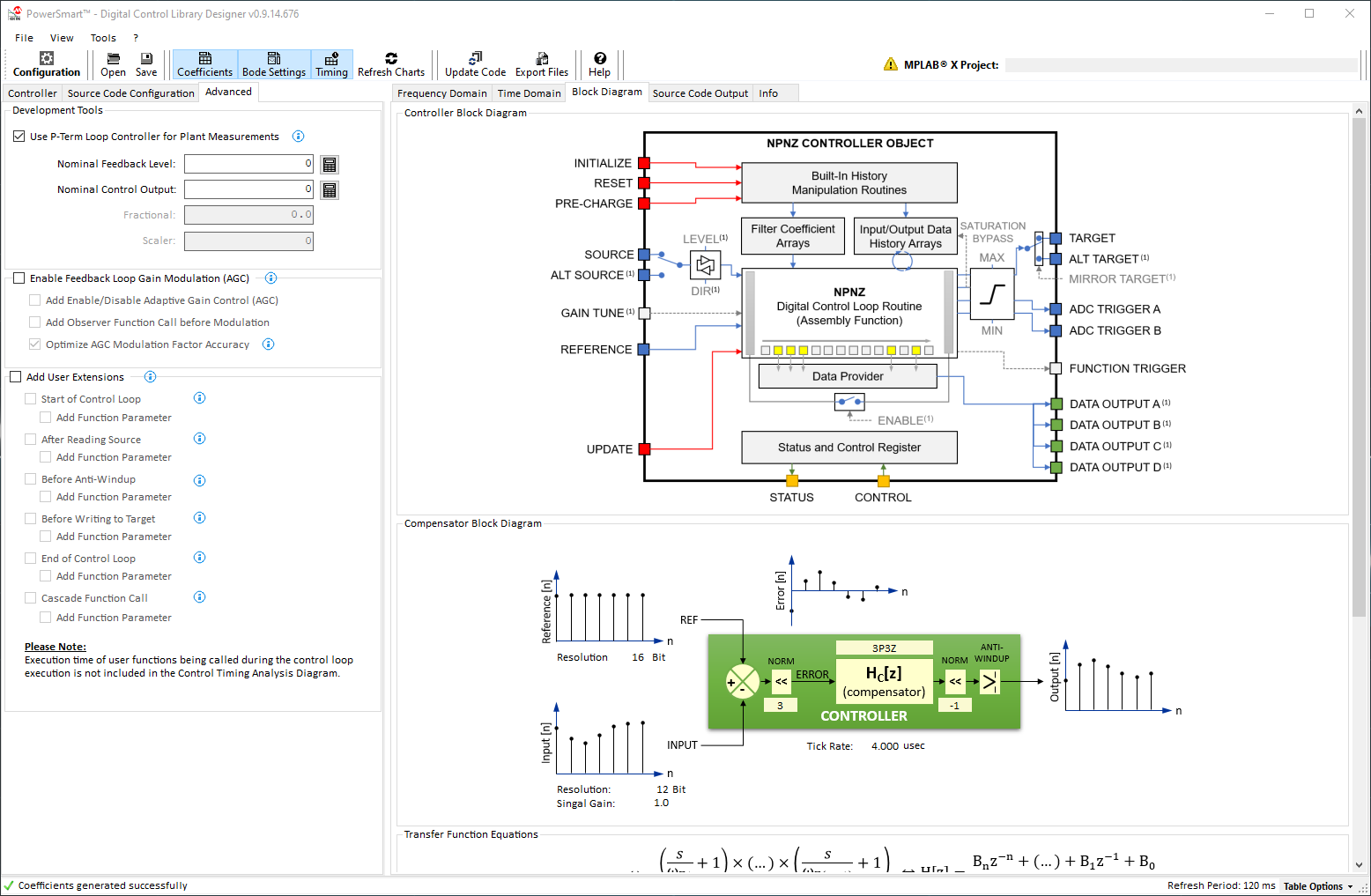MPLAB® PowerSmart™ Digital Control Library Designer - Execution Timing Diagram